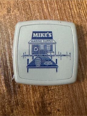 Vintage Barlow Mike’s Marine Supply Advertising Tape Measure Made in USA